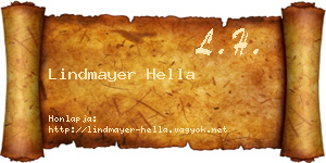 Lindmayer Hella névjegykártya